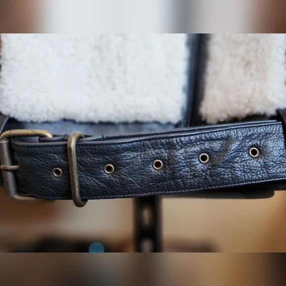 Scotch & Soda women's sheep hair and leather jacket size medium - Picture 14 of 16